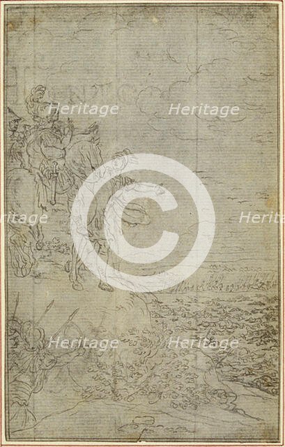 Study for Lucain's "La Pharsale", Canto VII, c. 1766. Creator: Hubert Francois Gravelot.