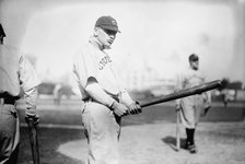 Theodore Harrison "Ted" Easterly, Cleveland AL, at Hilltop Park, NY (baseball), 1911. Creator: Bain News Service.