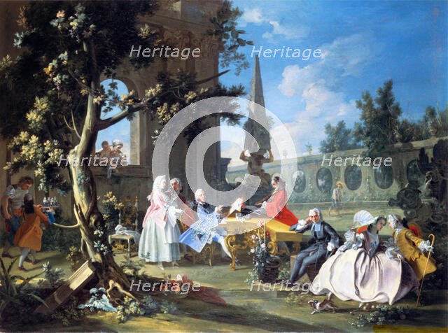 Concert in a Garden, c1750. Creator: Filippo Falciatore.