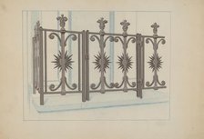 Cast Iron Gate and Fence, c. 1936. Creator: Joseph L. Boyd.