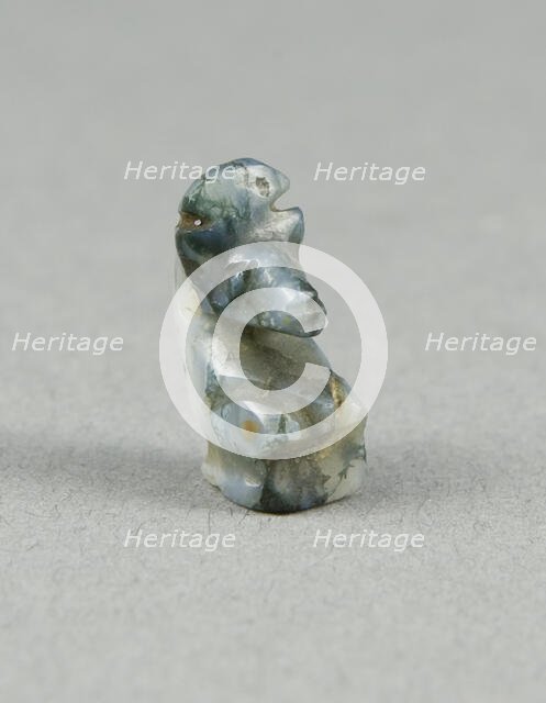 Amulet of the God Thoth, Seated with Lunar Disk, Egypt, First Intermediate Period (?) (abt 2160-2055 Creator: Unknown.