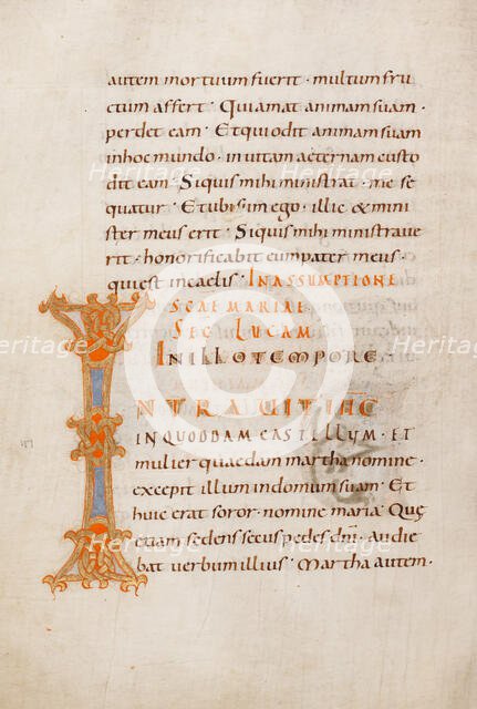 Decorated Initial I; Gospel Lectionary, late 10th century. Creator: Unknown.
