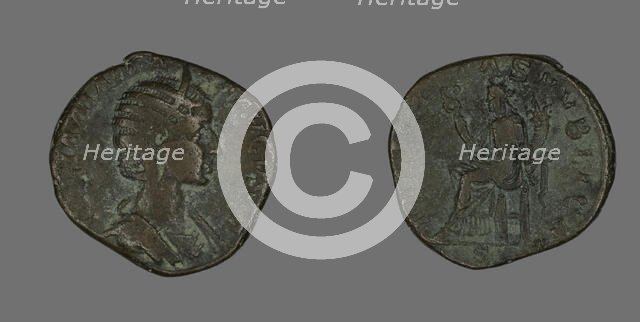 Sestertius (Coin) Portraying Julia Mamaea, 230. Creator: Unknown.