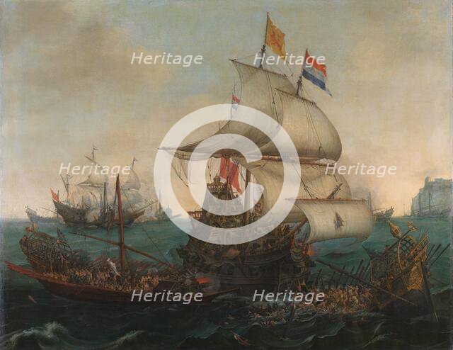 Dutch Ships Ramming Spanish Galleys off the English Coast, 3 October 1602, 1617. Creator: Hendrick Cornelisz Vroom.