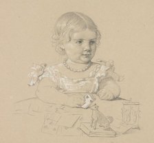 Portrait of a Child, 1800s. Creator: Henri Lehmann (French, 1814-1882).