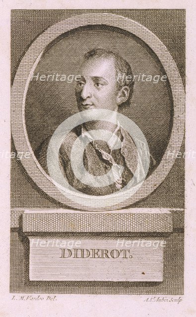 Portrait of Denis Diderot (1713–1784). Artist: Saint-Aubin, Augustin, de (1736-1807)