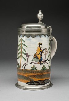 Tankard, Germany, c. 1770. Creator: Period of Johann Georg Weiss Jr.