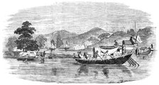 Chinese Passage Boats, near Canton, 1857. Creator: Unknown.
