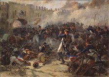 The battle of Smolensk on August 1812, 1956. Artist: Zhigimont, Pyotr Ivanovich (1914-?)