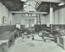 Motor car engine laboratory, Borough Polytechnic, Southwark, London, 1936. Artist: Unknown.