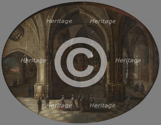 Intérieur d'église - Effet de nuit, c.1657. Creator: Pieter Neefs.