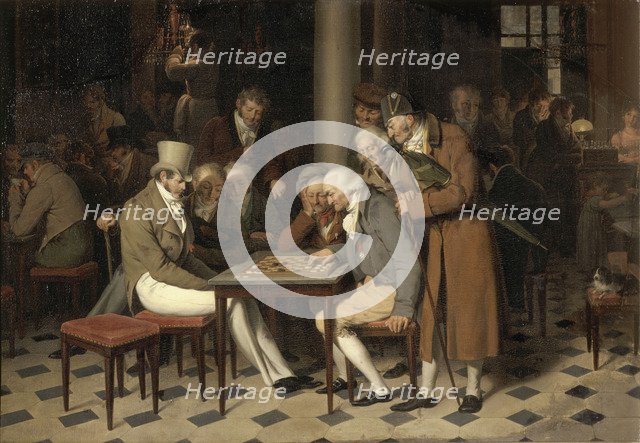 Interior of a café (La partie de dames au café Lamblin au Palais-Royal). Artist: Boilly, Louis-Léopold (1761-1845)