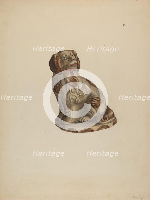 Prince Charles Spaniel, c. 1938. Creator: Mina Lowry.