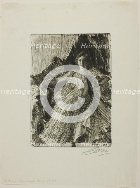 Maud Cassel (Mrs. Ashley), 1898. Creator: Anders Leonard Zorn.