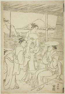 Visitors to Enoshima, c. 1789. Creator: Torii Kiyonaga.