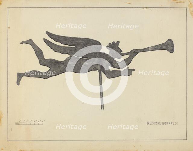 Weather Vane - Angel Gabriel, c. 1939. Creator: Salvatore Borrazzo.
