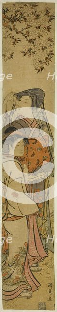 Two Women Viewing Cherry Blossoms, c. 1780. Creator: Torii Kiyonaga.