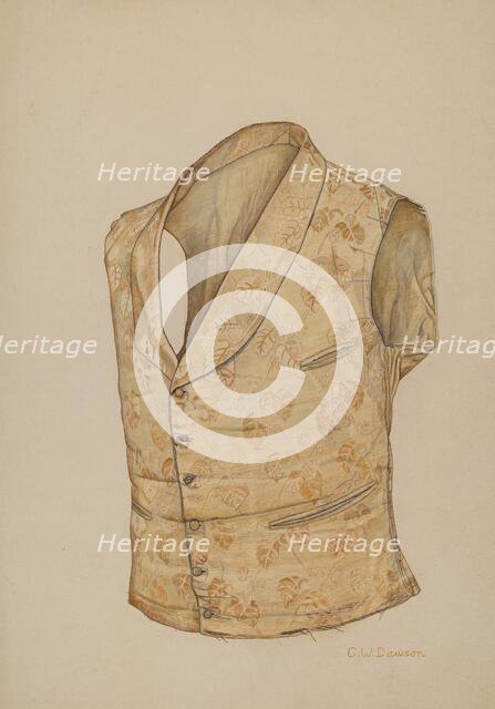 Waistcoat, c. 1941. Creator: Clarence W Dawson.