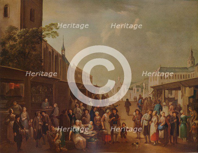 'Street Scene', c1720, (1938). Artist: Franz de Paula Ferg.