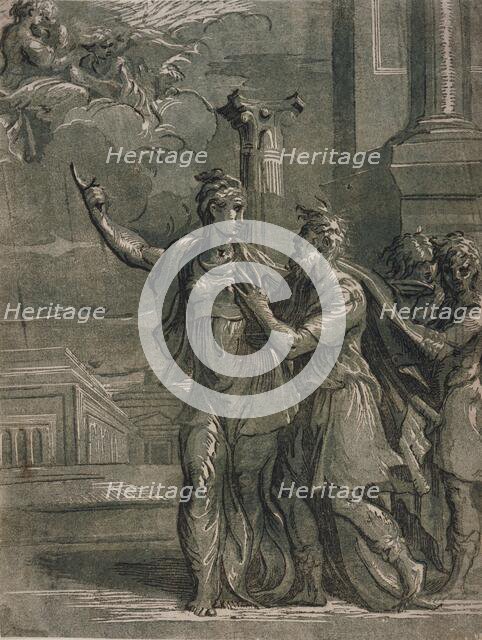 Augustus and the Tiburtine Sibyl, c1530s/1540s. Creators: Niccolo Vicentino, Parmigianino.