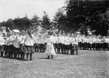 Pass ball relay, Pelham Bay Park, 1911. Creator: Bain News Service.