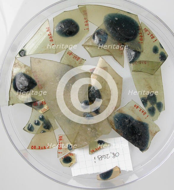 Glass Fragments from a Vessel, Coptic, 4th-early 5th century. Creator: Unknown.