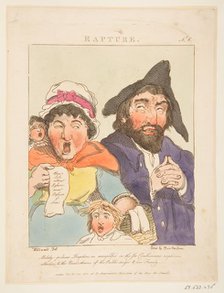 Rapture (Le Brun Travested, or Caricatures of the Passions), January 21, 1800. Creator: Thomas Rowlandson.