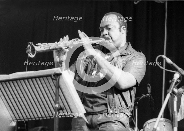 Nathan Davis, Pendley Jazz Festival, Hertfordshire, England, July 1985. Artist: Brian O'Connor.