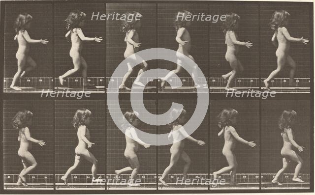 Plate Number 469. Child running, 1887. Creator: Eadweard J Muybridge.