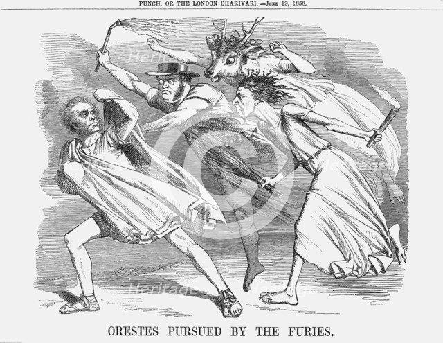 'Orestes pursued by the Furies', 1858. Artist: Unknown