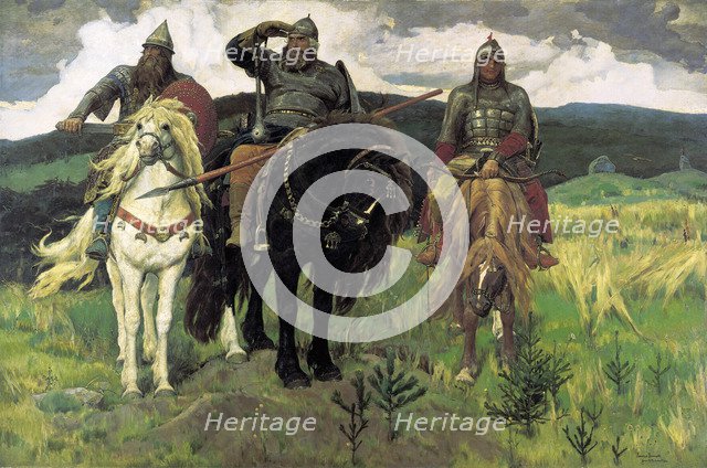 Bogatyrs', 1898. Creator: Vasnetsov, Viktor Mikhaylovich (1848-1926).