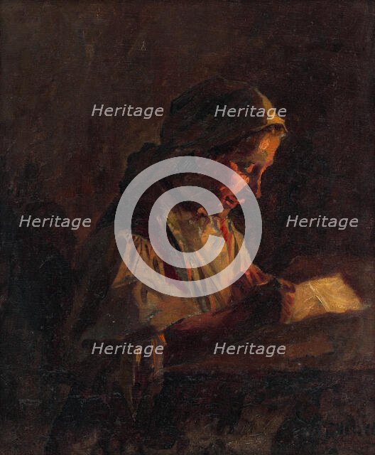 Letter from America, around 1903. Creator: Gustav Mally.