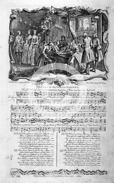 'The Adieu to the Spring-Gardens', 1737. Artist: George Bickham