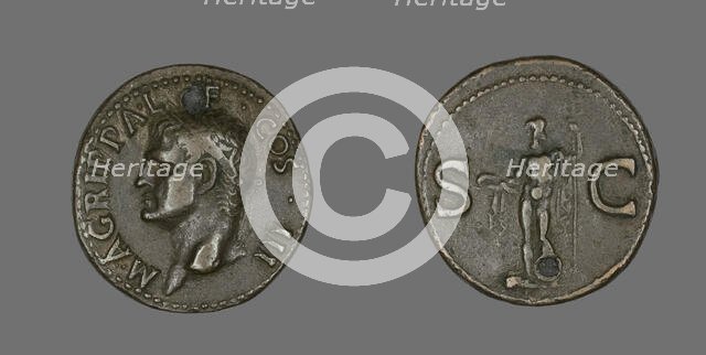 As (Coin) Portraying Agrippa, 27-12 BCE. Creator: Unknown.