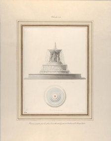 Project for a Fountain for La Place Louis XV, ca. 1806. Creator: Pierre Francois Leonard Fontaine.