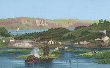 Hudson River Palisades, United States, 1837, (1850).  Creator: Jacques Gerard Milbert.