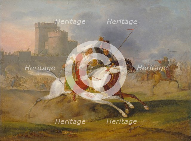 Turk and Cossack, 1809. Artist: Vernet, Horace (1789-1863)