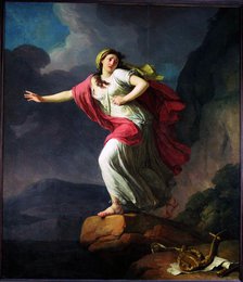Sappho throwing herself into the sea, 1791. Creator: Taillasson, Jean-Joseph (1745-1809).