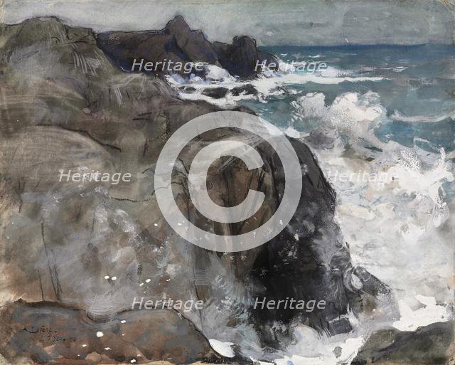 Storm on the Island of Yeu, 1916. Creator: Auguste Louis Lepère (French, 1849-1918).