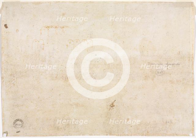 Three Sketches of Arches, 1782. Creator: Francesco Guardi (Italian, 1712-1793).