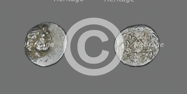 Hemidrachm (Coin) Depicting the God Zeus Amarios, 151-146 BCE. Creator: Unknown.