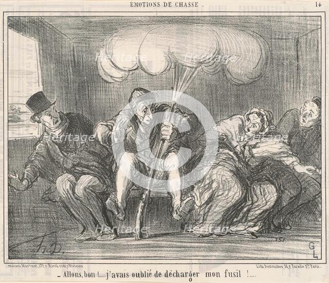 Allons Bon! J'avais oublié de décharger mon fusil!, 19th century. Creator: Honore Daumier.