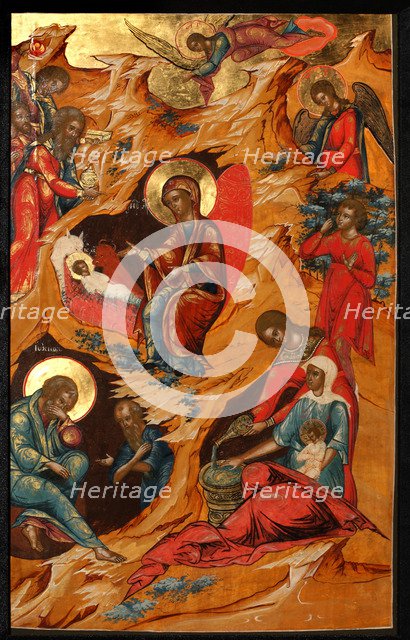 The Nativity of Christ, 18th century. Artist: Russian icon  