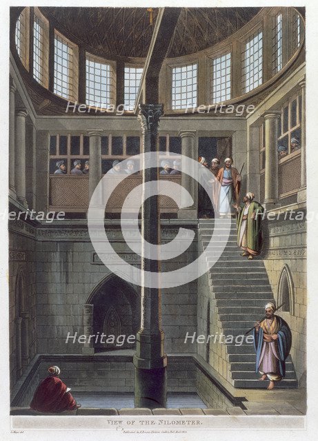 View of the nilometer, Cairo, Egypt, 1802. Artist: Thomas Milton