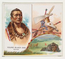 Young Black Dog, Osage, from the American Indian Chiefs series (N36) for Allen & Ginter Ci..., 1888. Creator: Allen & Ginter.