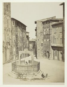 San Gimignano, Piazza Cavour, gia della cisterna, 1850-1900. Creator: Unknown.