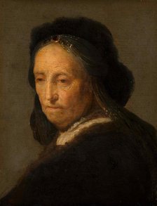 Study of an old woman, ca 1630-1634. Creator: Rembrandt van Rhijn, (School)  .