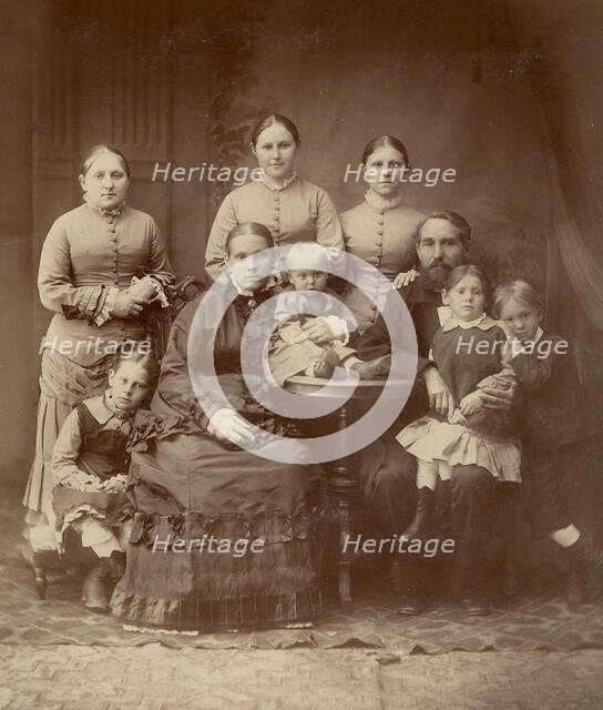 Group photo of Yakov Mamontov's family, 1883. Creator: Unknown.