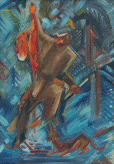 Hunter with a Fox in His Hand, 1940-1944. Creator: Arnold Peter Weisz-Kubincan.