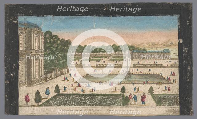 View of the garden of the Royal Palace La Granja de San Ildefonso in the vicinity.., 1700-1799. Creator: Anon.